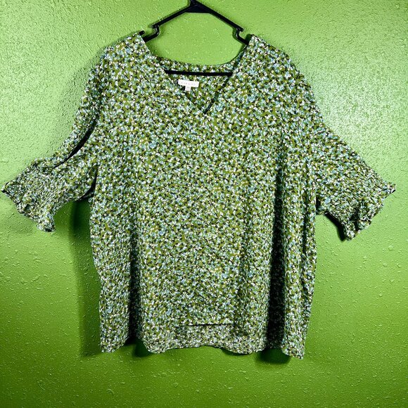 Alex & Lili Green Top - 2X - XXL - Picture 1 of 3
